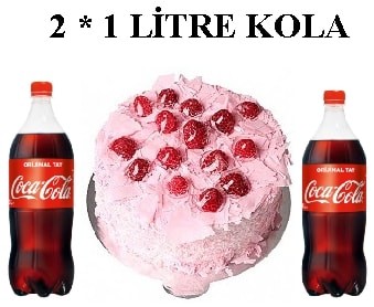 Frambuazlı Yaş Pasta ve 2 Litre Cola Avantajı Siirt pasta