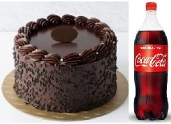 Günlük Taze Çikolatalı Pasta ve 1 Litre Coca Cola Menüsü Siirt pasta
