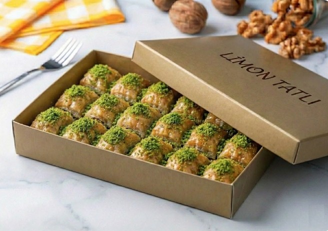 Hafif ve Lezzetli 1 kg Fıstıklı Baklava Siirt pasta